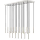 Z-Lite Forest 23-Light LED-Integrated Brushed Nickel Steel Linear Chandelier