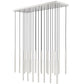 Z-Lite Forest 23-Light LED-Integrated Brushed Nickel Steel Linear Chandelier