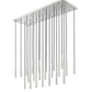 Z-Lite Forest 23-Light LED-Integrated Brushed Nickel Steel Linear Chandelier