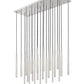 Z-Lite Forest 23-Light LED-Integrated Brushed Nickel Steel Linear Chandelier