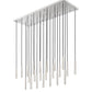 Z-Lite Forest 23-Light LED-Integrated Brushed Nickel Steel Linear Chandelier