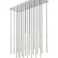 Z-Lite Forest 23-Light LED-Integrated Brushed Nickel Steel Linear Chandelier