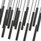 Z-Lite Forest 23-Light LED-Integrated Matte Black Steel Linear Chandelier