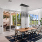 Z-Lite Forest 23-Light LED-Integrated Matte Black Steel Linear Chandelier
