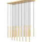 Z-Lite Forest 23-Light LED-Integrated Modern Gold Steel Linear Chandelier