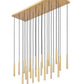 Z-Lite Forest 23-Light LED-Integrated Modern Gold Steel Linear Chandelier
