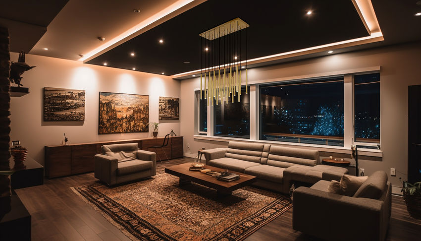 Z-Lite Forest 23-Light LED-Integrated Modern Gold Steel Linear Chandelier