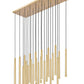 Z-Lite Forest 23-Light LED-Integrated Modern Gold Steel Linear Chandelier