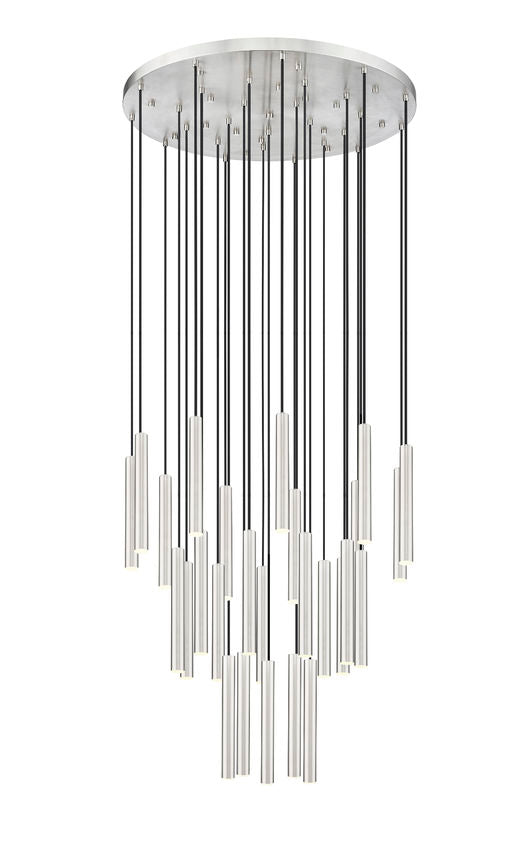 Z-Lite Forest 27-Light LED-Integrated Brushed Nickel Steel Chandelier