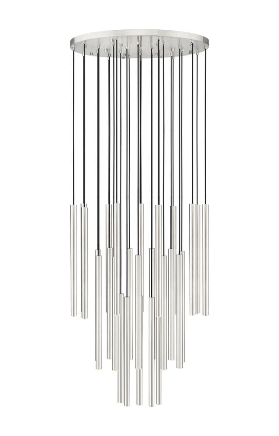 Z-Lite Forest 27-Light LED-Integrated Brushed Nickel Steel Chandelier