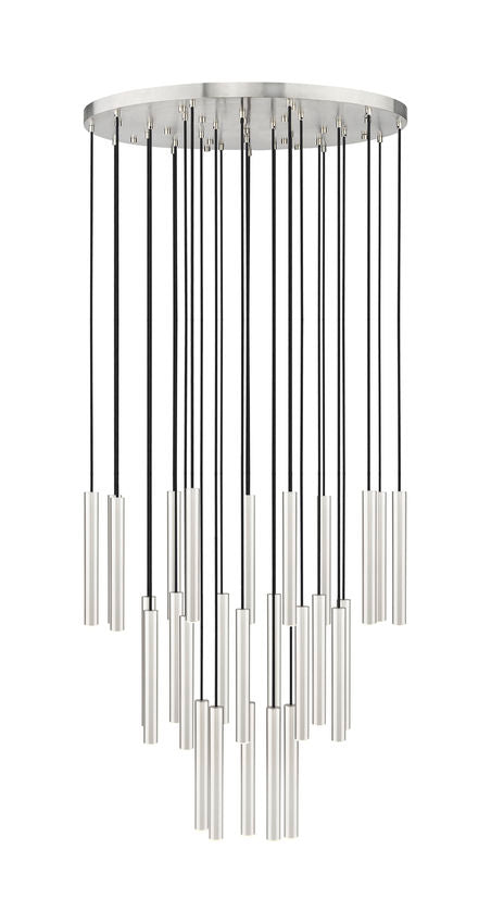 Z-Lite Forest 27-Light LED-Integrated Brushed Nickel Steel Chandelier