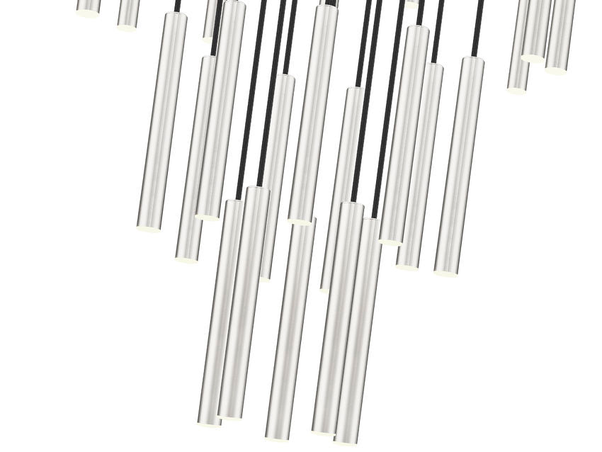 Z-Lite Forest 27-Light LED-Integrated Brushed Nickel Steel Chandelier