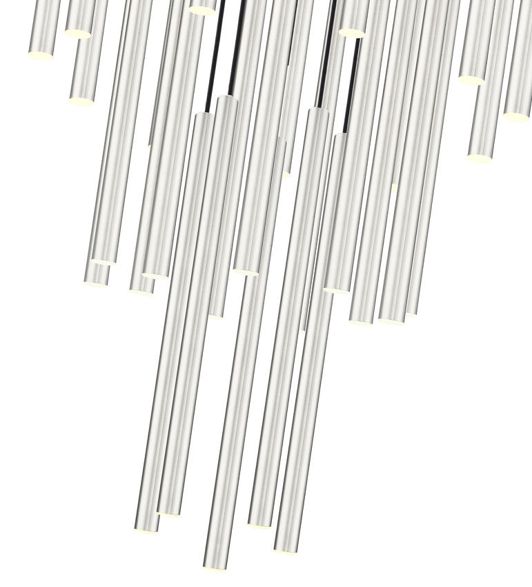 Z-Lite Forest 27-Light LED-Integrated Brushed Nickel Steel Chandelier