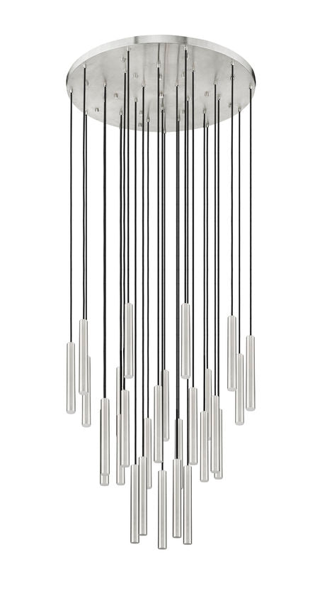 Z-Lite Forest 27-Light LED-Integrated Brushed Nickel Steel Chandelier