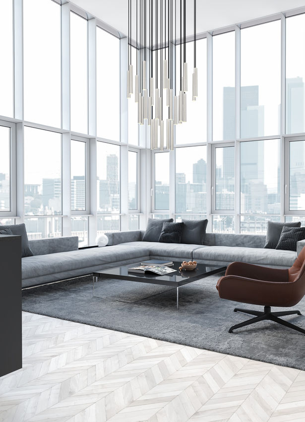 Z-Lite Forest 27-Light LED-Integrated Brushed Nickel Steel Chandelier