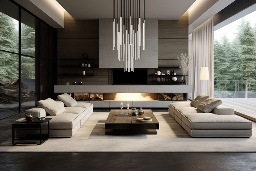 Z-Lite Forest 27-Light LED-Integrated Brushed Nickel Steel Chandelier