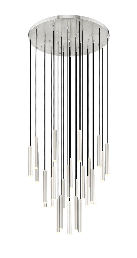 Z-Lite Forest 27-Light LED-Integrated Brushed Nickel Steel Chandelier