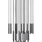 Z-Lite Forest 27-Light LED-Integrated Matte Black Steel Chandelier