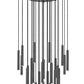 Z-Lite Forest 27-Light LED-Integrated Matte Black Steel Chandelier