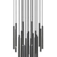 Z-Lite Forest 27-Light LED-Integrated Matte Black Steel Chandelier
