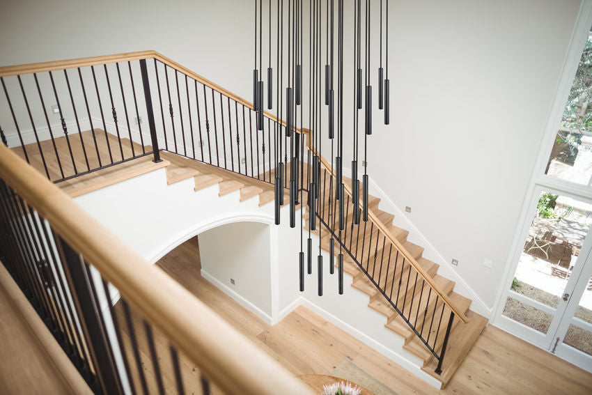Z-Lite Forest 27-Light LED-Integrated Matte Black Steel Chandelier