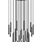 Z-Lite Forest 27-Light LED-Integrated Matte Black Steel Chandelier