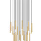 Z-Lite Forest 27-Light LED-Integrated Modern Gold Steel Chandelier