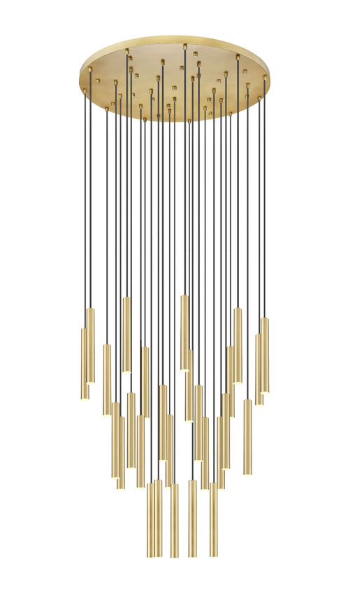 Z-Lite Forest 27-Light LED-Integrated Modern Gold Steel Chandelier
