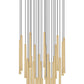 Z-Lite Forest 27-Light LED-Integrated Modern Gold Steel Chandelier