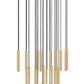 Z-Lite Forest 27-Light LED-Integrated Modern Gold Steel Chandelier