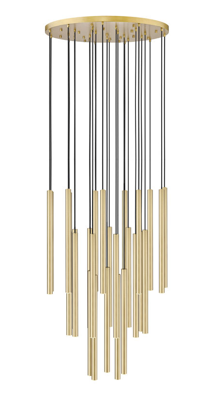 Z-Lite Forest 27-Light LED-Integrated Modern Gold Steel Chandelier