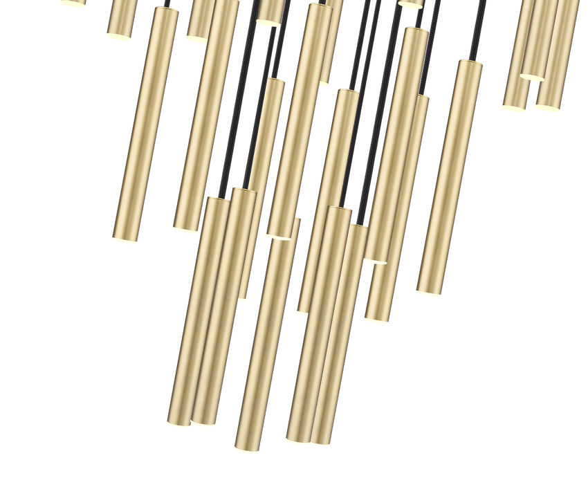 Z-Lite Forest 27-Light LED-Integrated Modern Gold Steel Chandelier