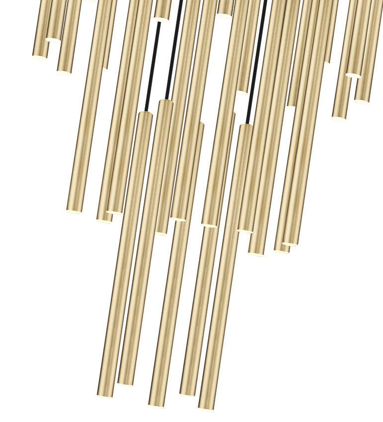 Z-Lite Forest 27-Light LED-Integrated Modern Gold Steel Chandelier