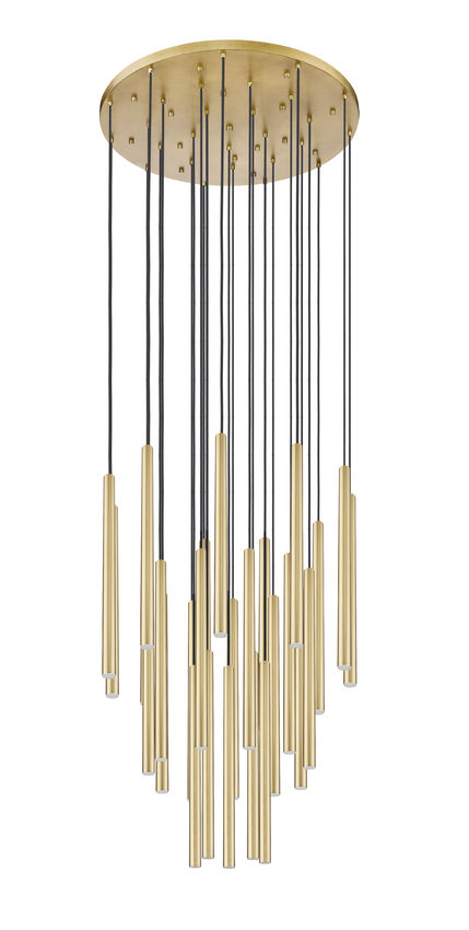 Z-Lite Forest 27-Light LED-Integrated Modern Gold Steel Chandelier