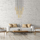 Z-Lite Forest 27-Light LED-Integrated Modern Gold Steel Chandelier