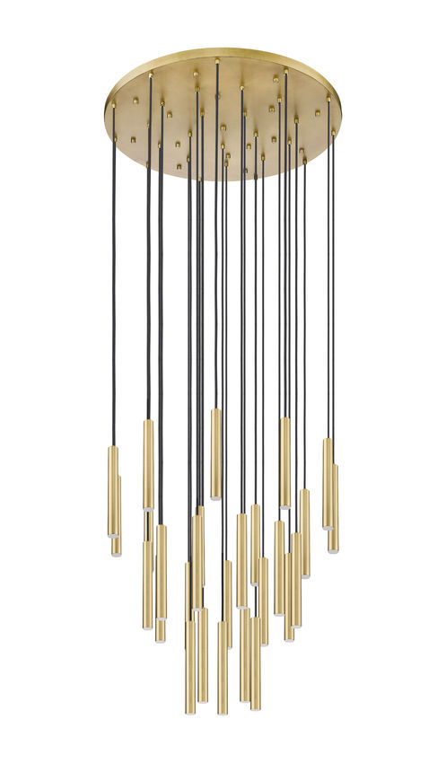 Z-Lite Forest 27-Light LED-Integrated Modern Gold Steel Chandelier