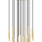 Z-Lite Forest 27-Light LED-Integrated Modern Gold Steel Chandelier