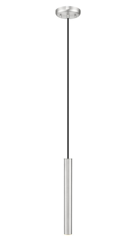Z-Lite Forest 5" 1-Light LED Brushed Nickel Steel Pendant Light