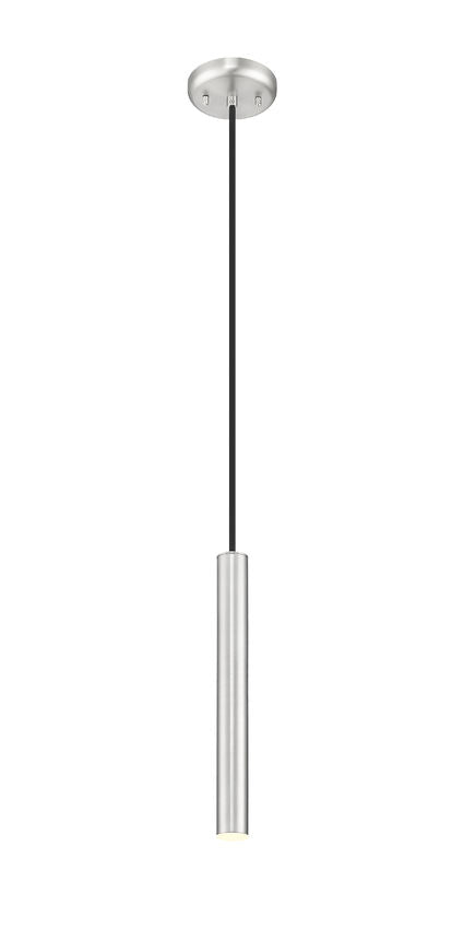 Z-Lite Forest 5" 1-Light LED Brushed Nickel Steel Pendant Light