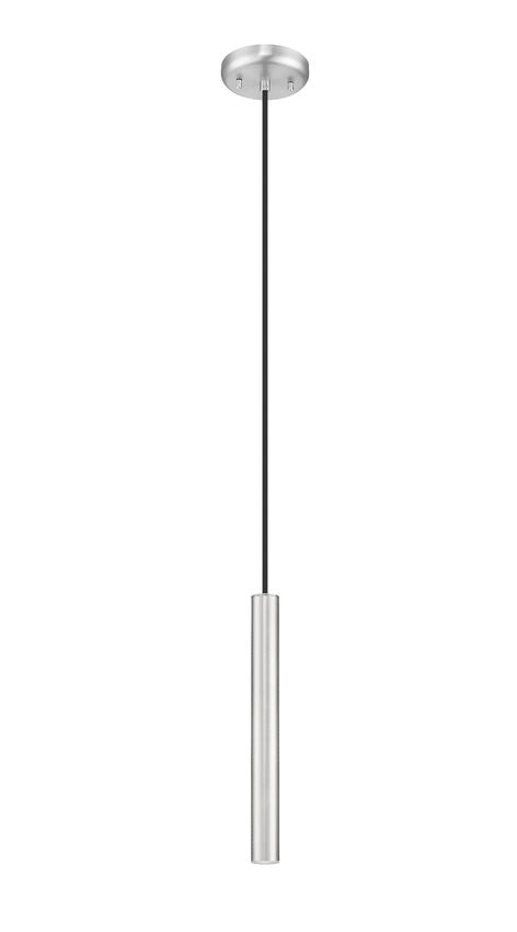 Z-Lite Forest 5" 1-Light LED Brushed Nickel Steel Pendant Light
