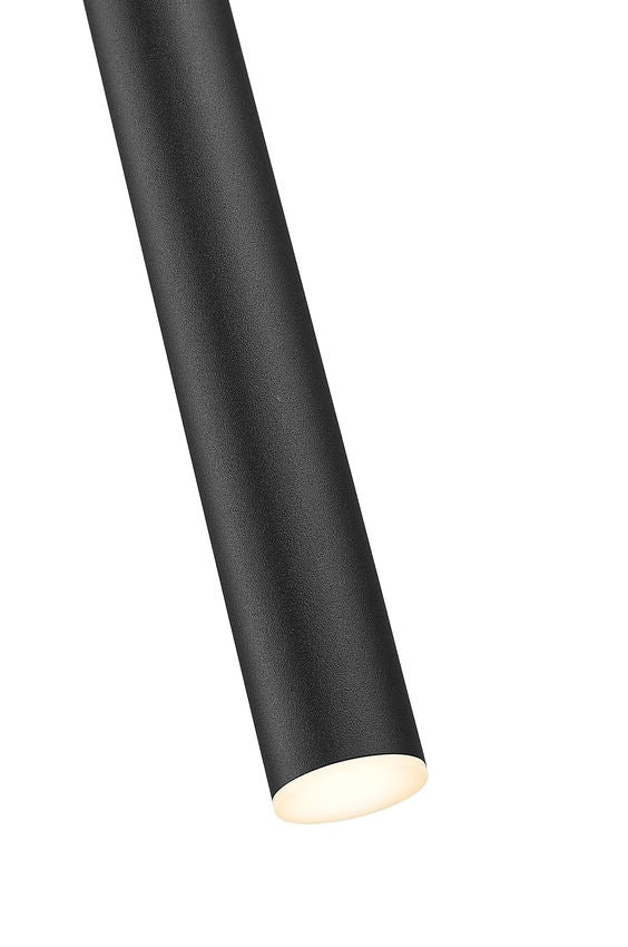 Z-Lite Forest 5" 1-Light LED Matte Black Steel Pendant Light