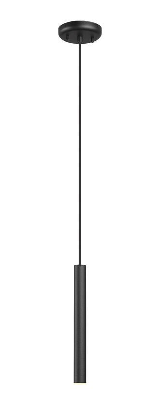 Z-Lite Forest 5" 1-Light LED Matte Black Steel Pendant Light