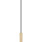 Z-Lite Forest 5" 1-Light LED Modern Gold Steel Pendant Light