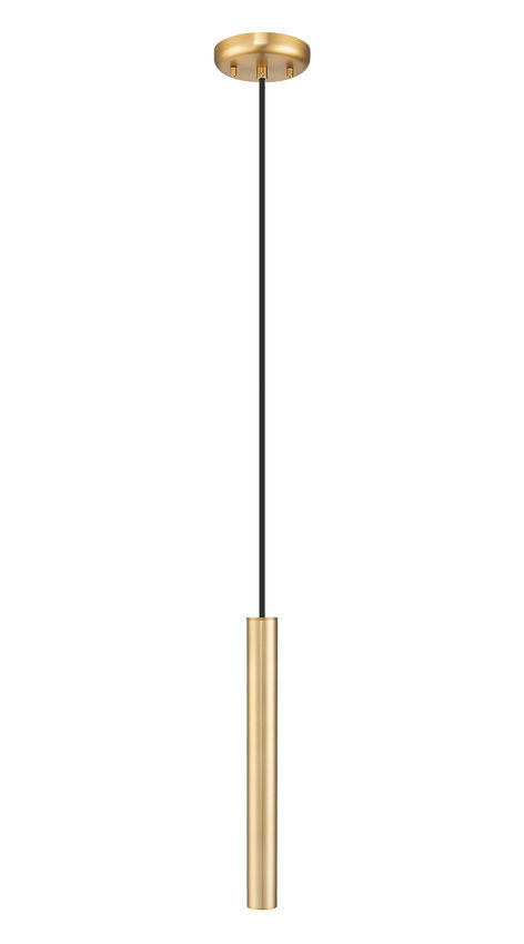 Z-Lite Forest 5" 1-Light LED Modern Gold Steel Pendant Light