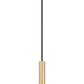 Z-Lite Forest 5" 1-Light LED Modern Gold Steel Pendant Light
