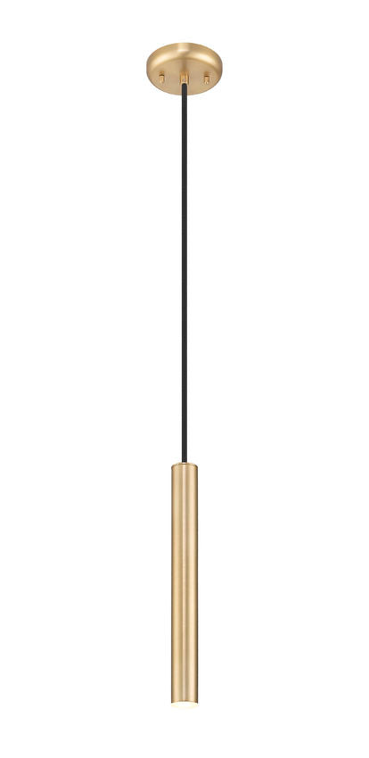 Z-Lite Forest 5" 1-Light LED Modern Gold Steel Pendant Light