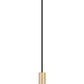Z-Lite Forest 5" 1-Light LED Modern Gold Steel Pendant Light