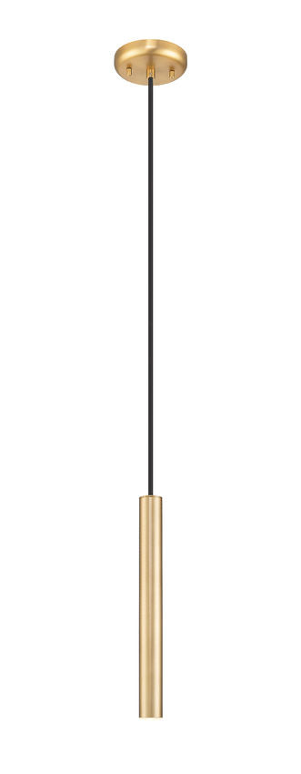 Z-Lite Forest 5" 1-Light LED Modern Gold Steel Pendant Light