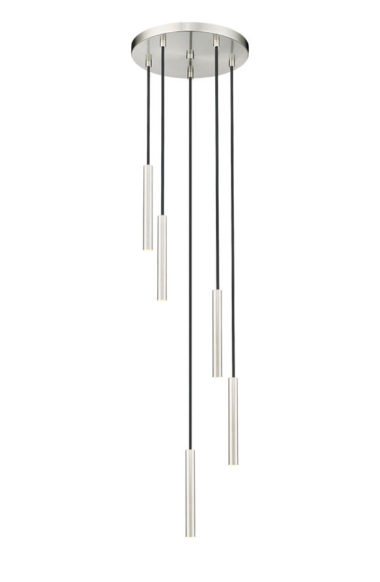 Z-Lite Forest 5-Light LED-Integrated Brushed Nickel Steel Chandelier