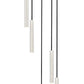 Z-Lite Forest 5-Light LED-Integrated Brushed Nickel Steel Chandelier